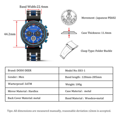 Funki Findz | Watches | Men's Wooden Quartz Wrist Stop Watch