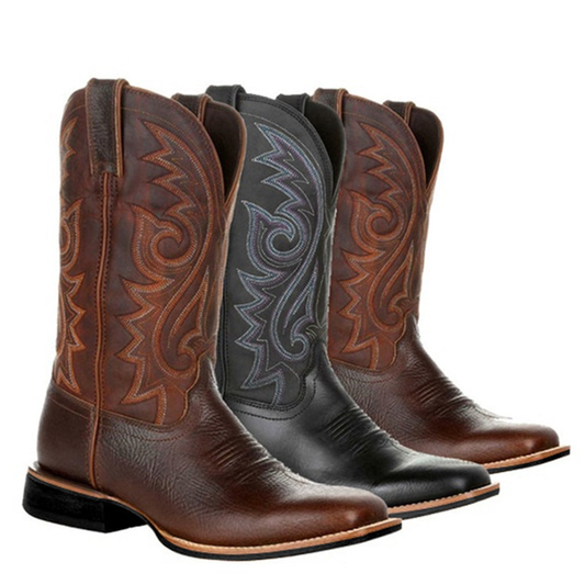 Funki Findz | Boots | Men's Mid-calf Embroidered Cowboy Boot