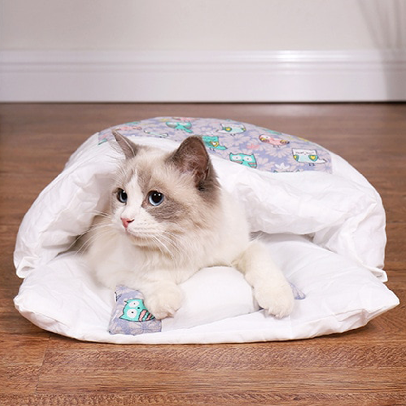 Funki Findz | Pet Beds | Cat Sleeping Bag | Japanese Patterned