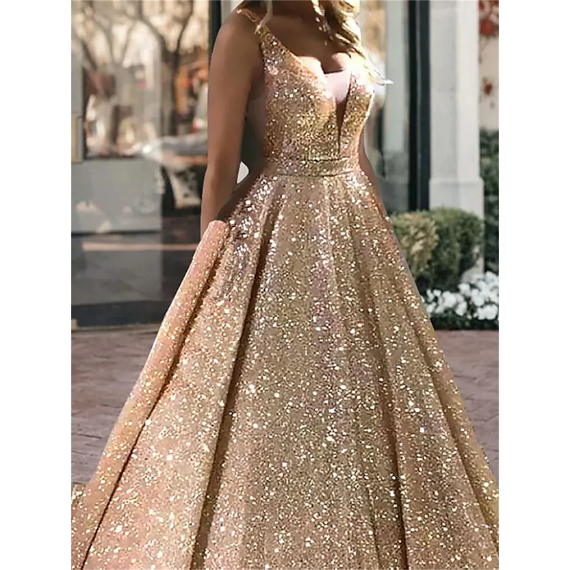 Funki Findz | Dresses | Women's Long Sparkly Sequin Ball Gown