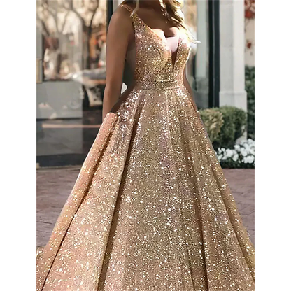 Funki Findz | Dresses | Women's Long Sparkly Sequin Ball Gown