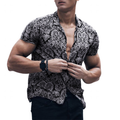 Funki Findz | Shirts | Men's Floral Hipster Short Sleeve Dress Shirt