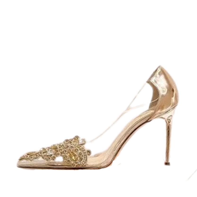 Funki Findz | Shoes | Women's Pointy Toe Clear Wedding Stiletto