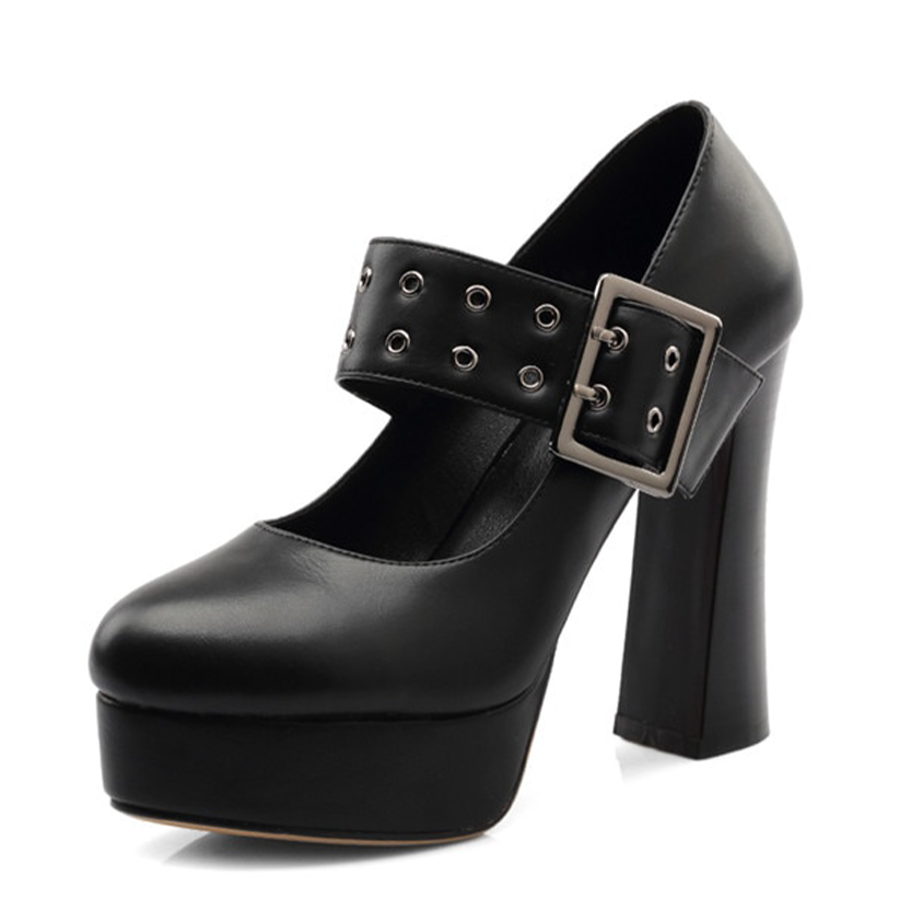 Funki Findz | Shoes | Women's Rivet Strap Platform Mary Janes