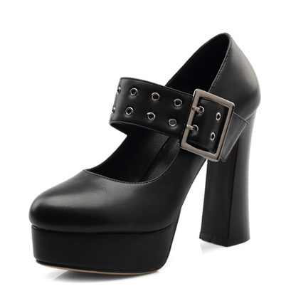 Funki Findz | Shoes | Women's Rivet Strap Platform Mary Janes