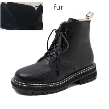 Funki Findz | Boots | Women's Real Leather Lace Up Ankle Boots