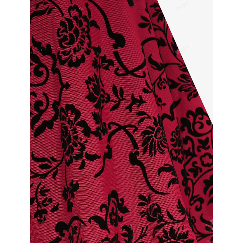 Funki Findz | Shirts | Women's Plus Floral Mesh Lace Up Shirts