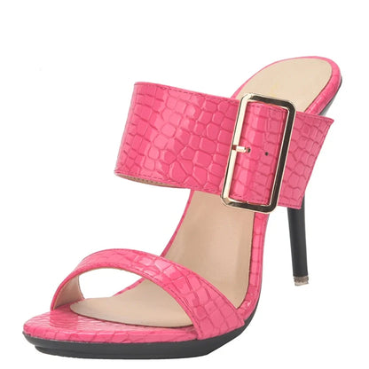 Funki Findz | Shoes | Women's Big Buckle High Heel Slides