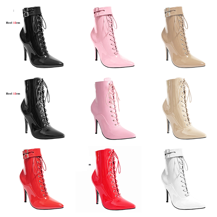 Funki Findz | Boots | Women's Patent Pointed Toe Ankle Boots
