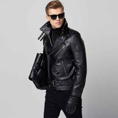 Funki Findz | Jackets | Men's Stylish Faux Leather Biker Jacket