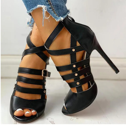 Funki Findz | Shoes | Women's Strappy Roman Stiletto Sandals