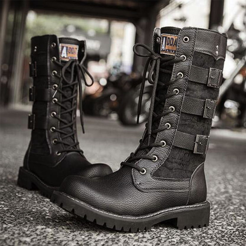 Funki Findz | Boots | Men's Gothic Punk Buckle Strap Biker Boots