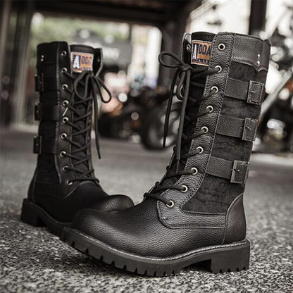 Funki Findz | Boots | Men's Gothic Punk Buckle Strap Biker Boots