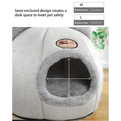 Funki Findz | Pet Beds | Cat Beds | Cozy Sweet Pink Cave House