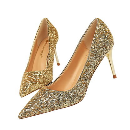 Funki Findz | Shoes | Women's High Heel Glitter Prom Pumps