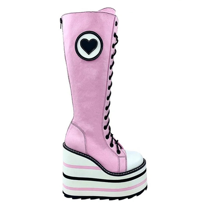 Funki Findz | Boots | Women's Canvas Platform Wedge Sneakers