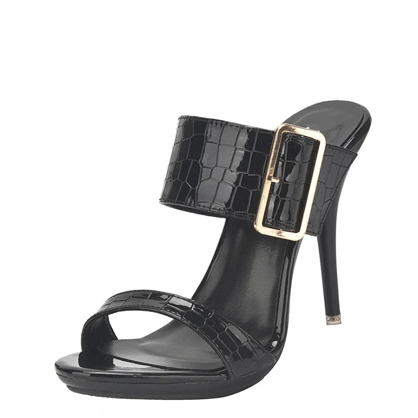 Funki Findz | Shoes | Women's Big Buckle High Heel Slides