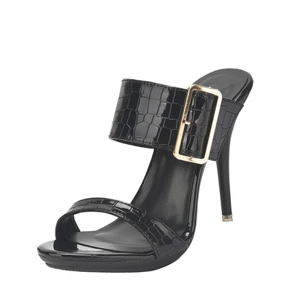 Funki Findz | Shoes | Women's Big Buckle High Heel Slides