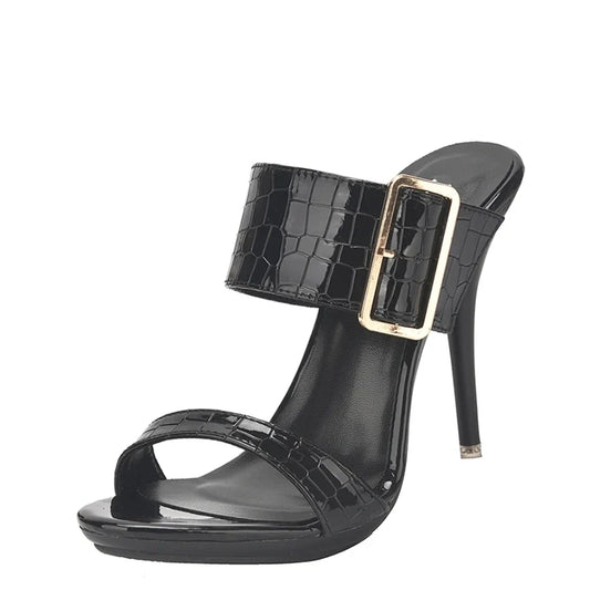 Funki Findz | Shoes | Women's Big Buckle High Heel Slides