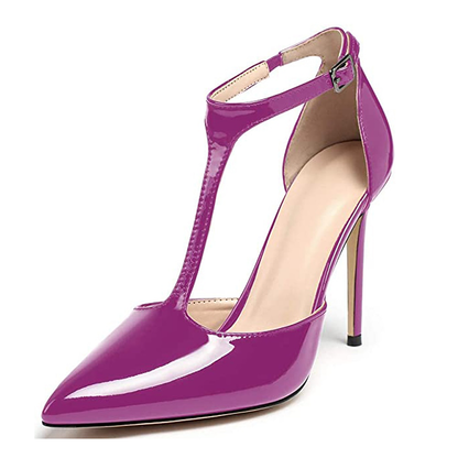 Funki Findz | Shoes | Women's Patent High Heel T-Strap Stilettos
