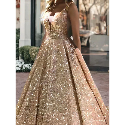 Funki Findz | Dresses | Women's Long Sparkly Sequin Ball Gown