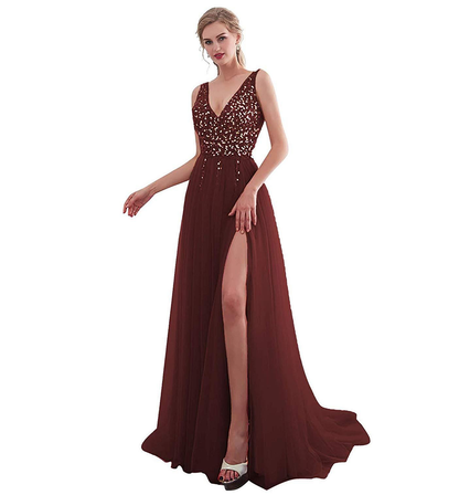 Funki Findz | Dresses | Women's Beaded  Evening Dress | Tulle