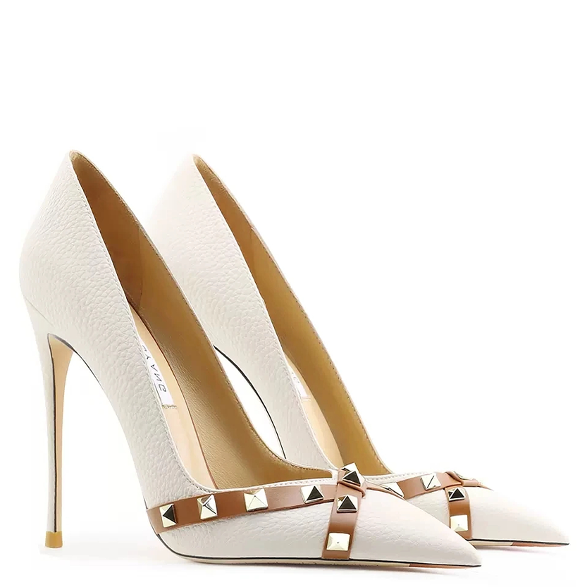Funki Findz | Shoes | Women's Luxury Leather Rivet Stilettos