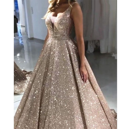Funki Findz | Dresses | Women's Long Sparkly Sequin Ball Gown