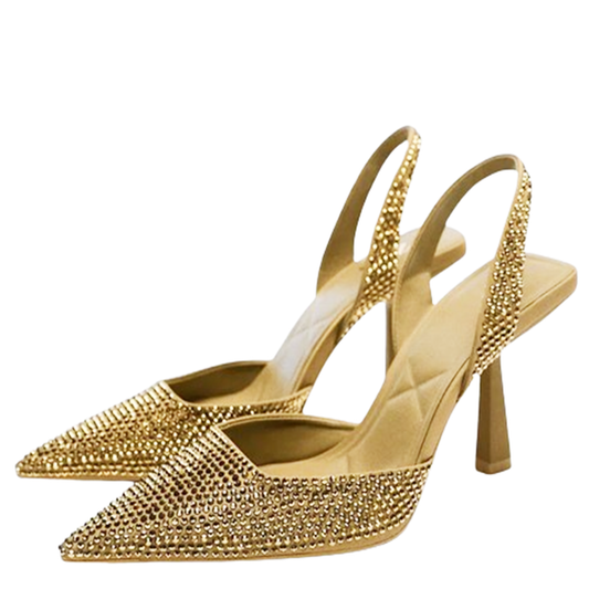 Funki Findz | Shoes | Women's Shiny Beaded Mid Heeled Mules