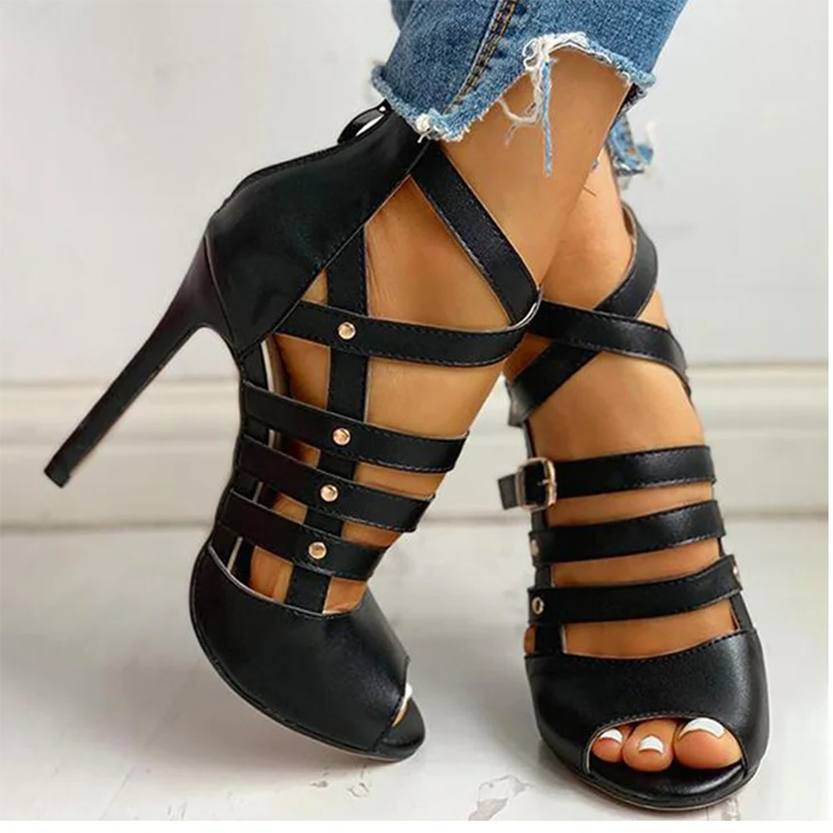 Funki Findz | Shoes | Women's Strappy Roman Stiletto Sandals