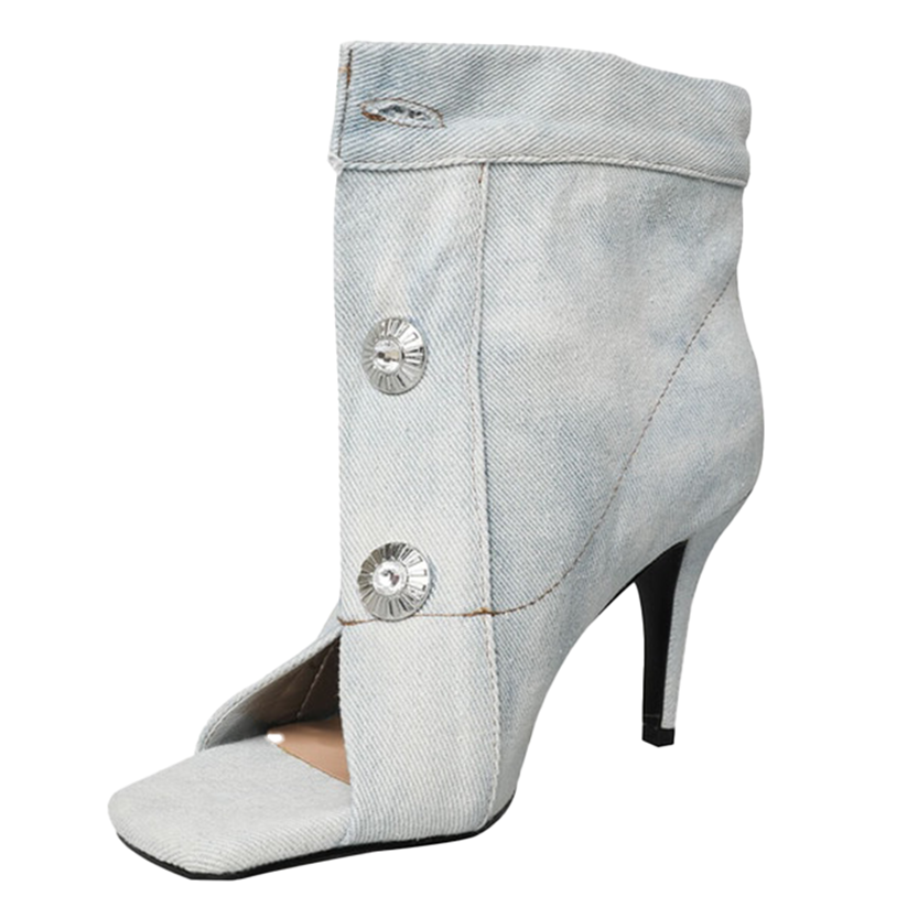 Funki Findz | Shoes | Women's Quirky Denim High Heel Shoes
