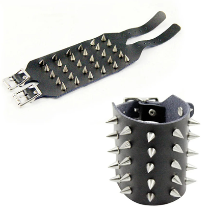 Funki Findz | Bracelets | Unisex Leather Spike Wristband