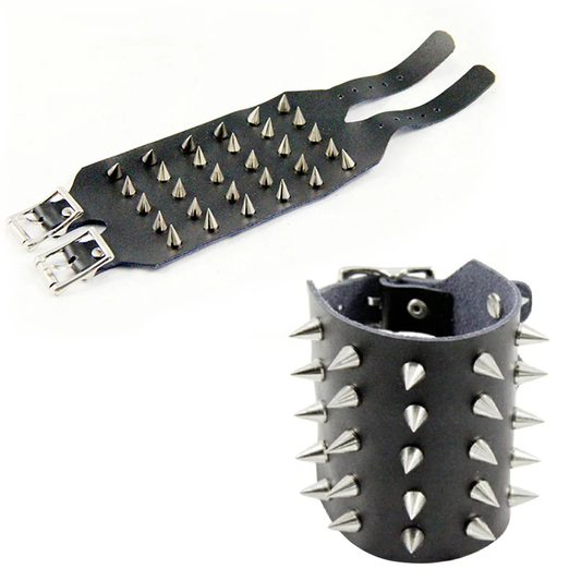 Funki Findz | Bracelets | Unisex Leather Spike Wristband