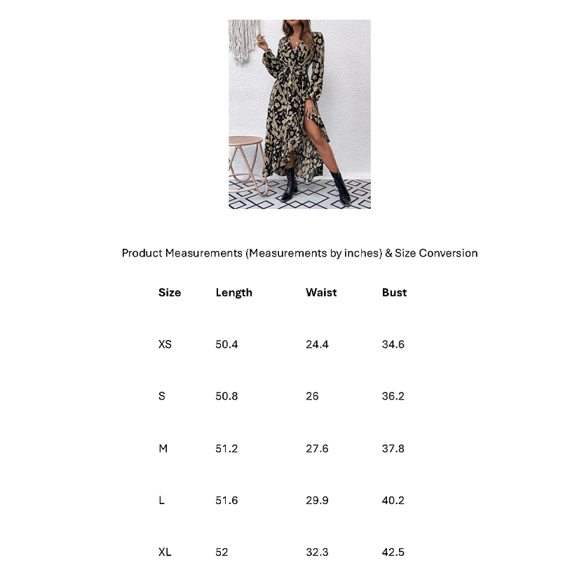 Funki Findz | Dresses | Women's Leopard Print Long  Dress