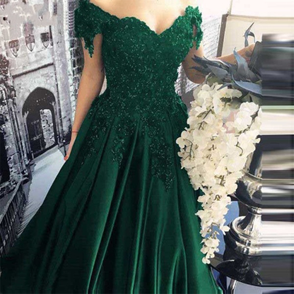 Funki Findz | Dresses | Women's Elegant Long Satin Ball Gown