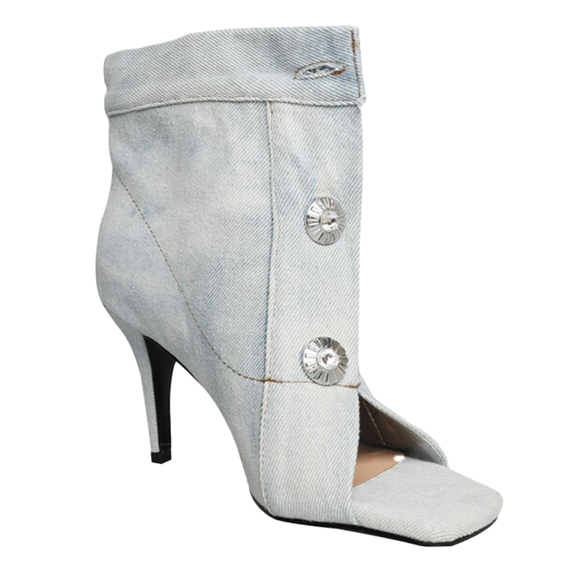 Funki Findz | Shoes | Women's Quirky Denim High Heel Shoes