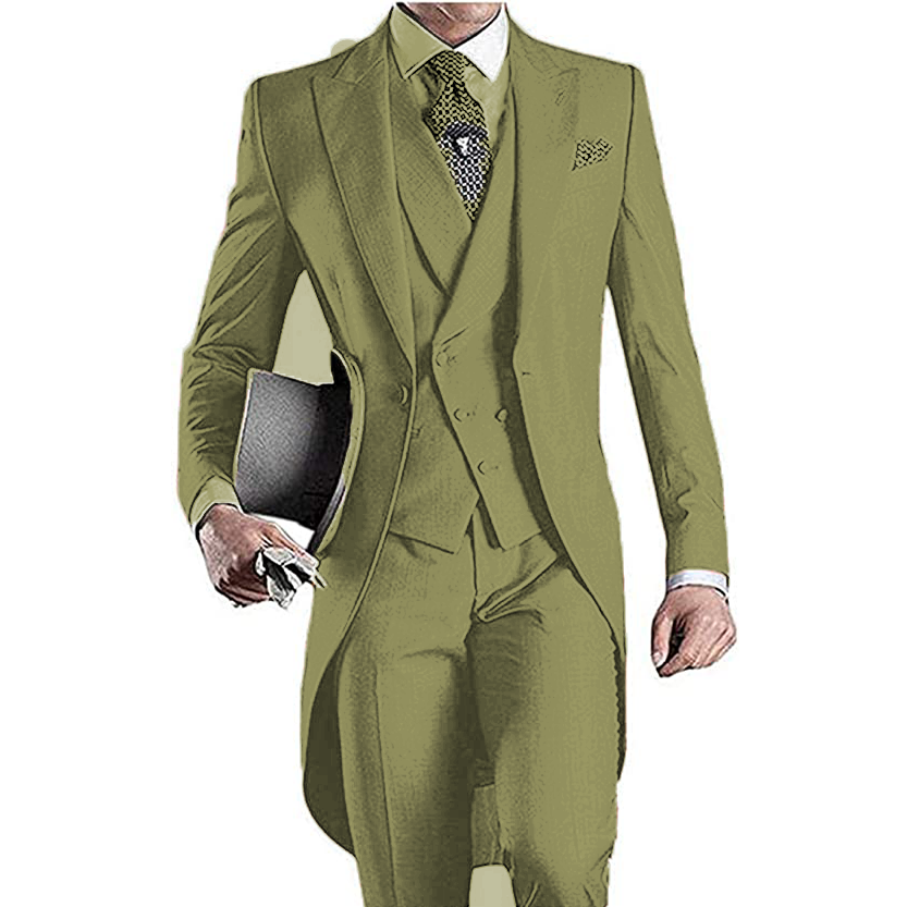Funki Findz | Suits | Men's Custom 3 Pcs Grooms Suit | Tailcoat