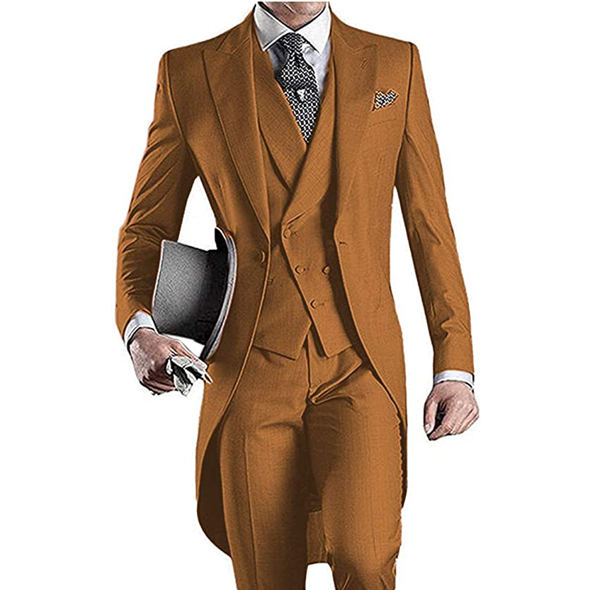 Funki Findz | Suits | Men's Custom 3 Pcs Grooms Suit | Tailcoat