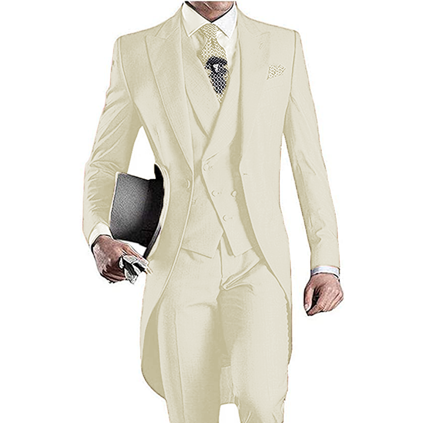 Funki Findz | Suits | Men's Custom 3 Pcs Grooms Suit | Tailcoat