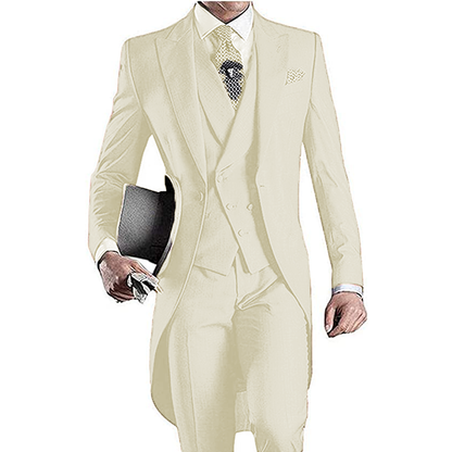 Funki Findz | Suits | Men's Custom 3 Pcs Grooms Suit | Tailcoat