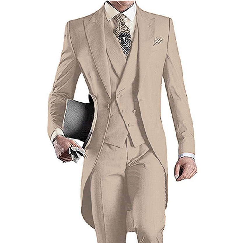 Funki Findz | Suits | Men's Custom 3 Pcs Grooms Suit | Tailcoat
