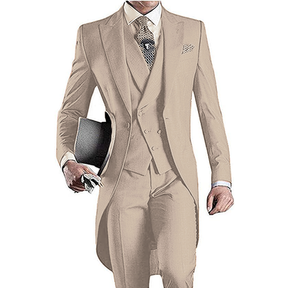 Funki Findz | Suits | Men's Custom 3 Pcs Grooms Suit | Tailcoat