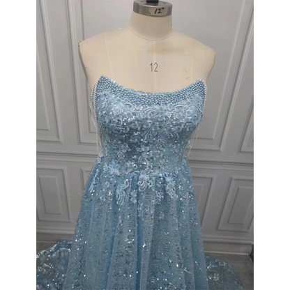Funki Findz | Dresses | Women's Sequin Tulle Long Prom Dress