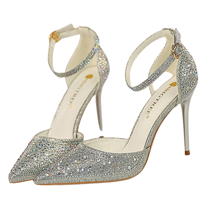 Funki Findz | Shoes | Women's Shiny Rhinestone Designer Heels
