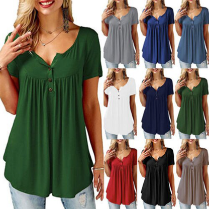 Funki Findz | Shirts | Women's Short Sleeve Loose Casual Blouse
