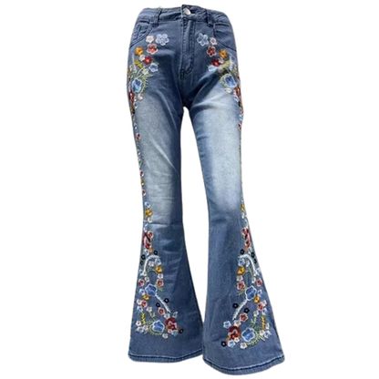 Funki Findz | Pants | Women's Boho Hippy Embroidered Jeans