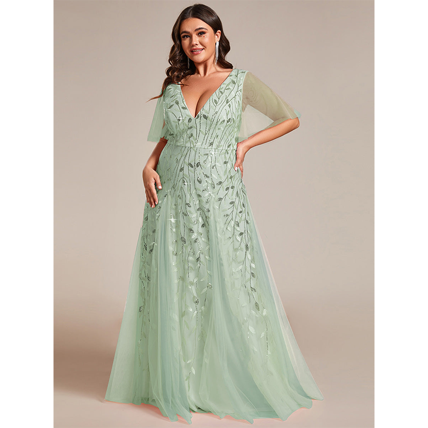 Funki Findz | Dresses | Women's Long Sequin Lace Formal Dress