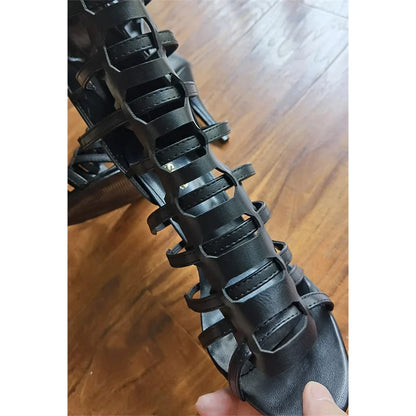 Funki Findz | Boots | Women's Roman Gladiator Lace Up Stilettos