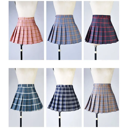 Funki Findz | Skirts | Women's Harajuku Preppy Plaid Mini Skirts