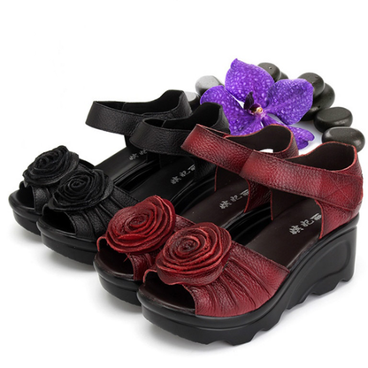 Funki Findz | Shoes | Women's Gothic Leather Low Heel Wedges